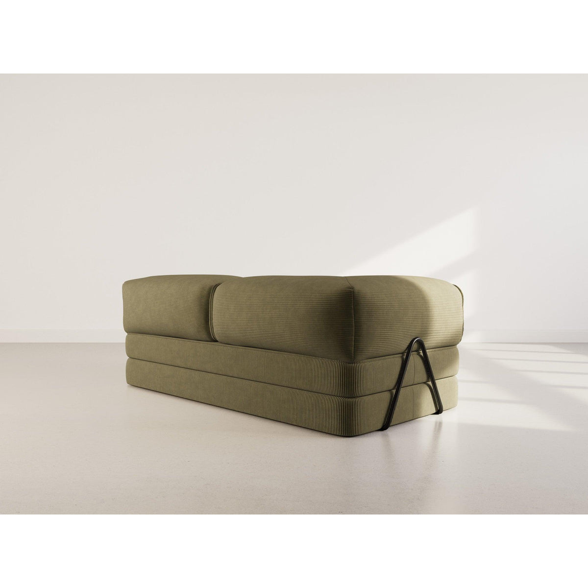 Poppy - 3-Seater Sofa Bed - Corduroy - Green