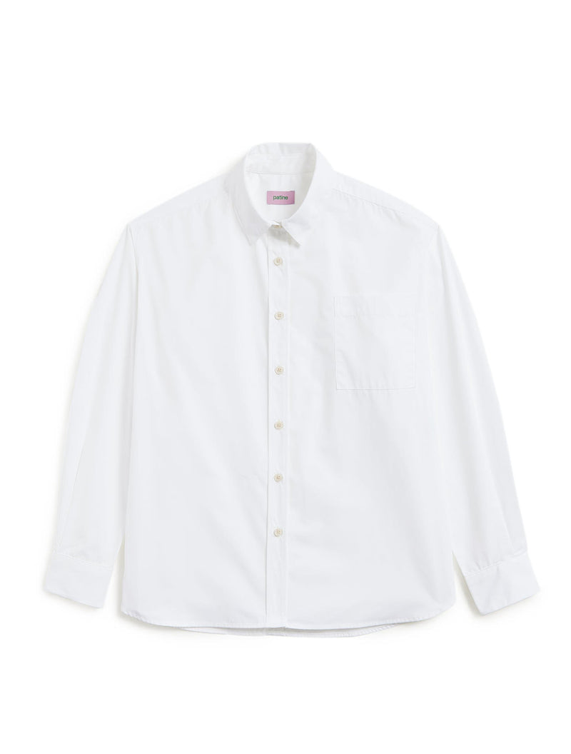 La Chemise Ceo Poppy Popeline De Coton Bio Blanc Extra Blanc