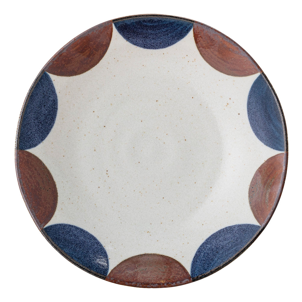 Camellia - Lot de 12 Assiettes Creuses - Bleu - Porcelaine