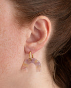 Boucles D'Oreilles Arc-En-Ciel - Rose Orangé