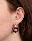 Baby Fleurette Earrings - Wine Red