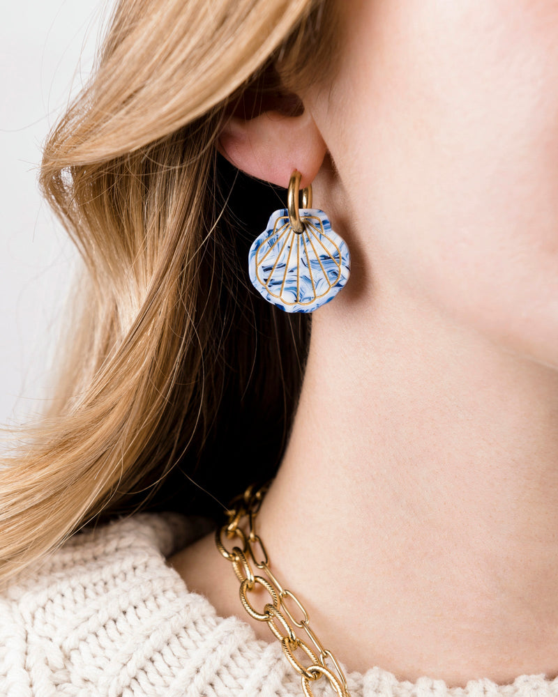 Boucles d'oreilles BABY MERMAID Doré - Lavande -