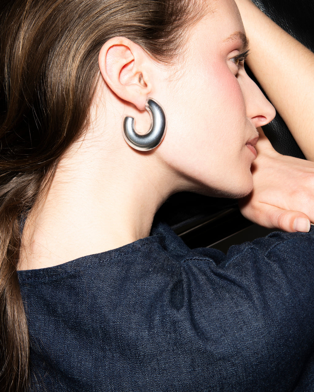 Boucles D'Oreilles Bulle - Argenté