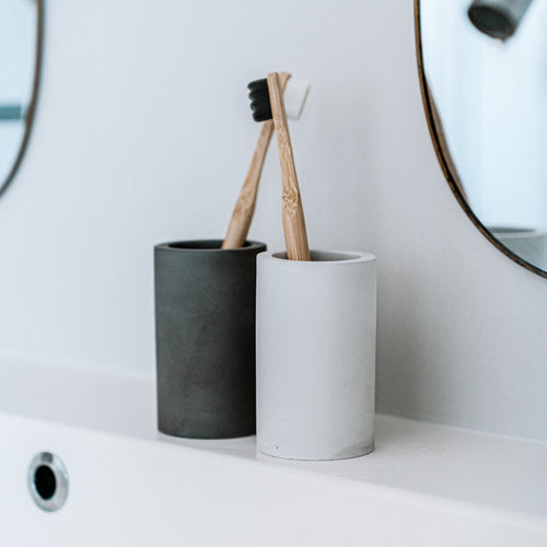 Porte Brosses À Dents En Pierre De Diatomite - 2 Coloris