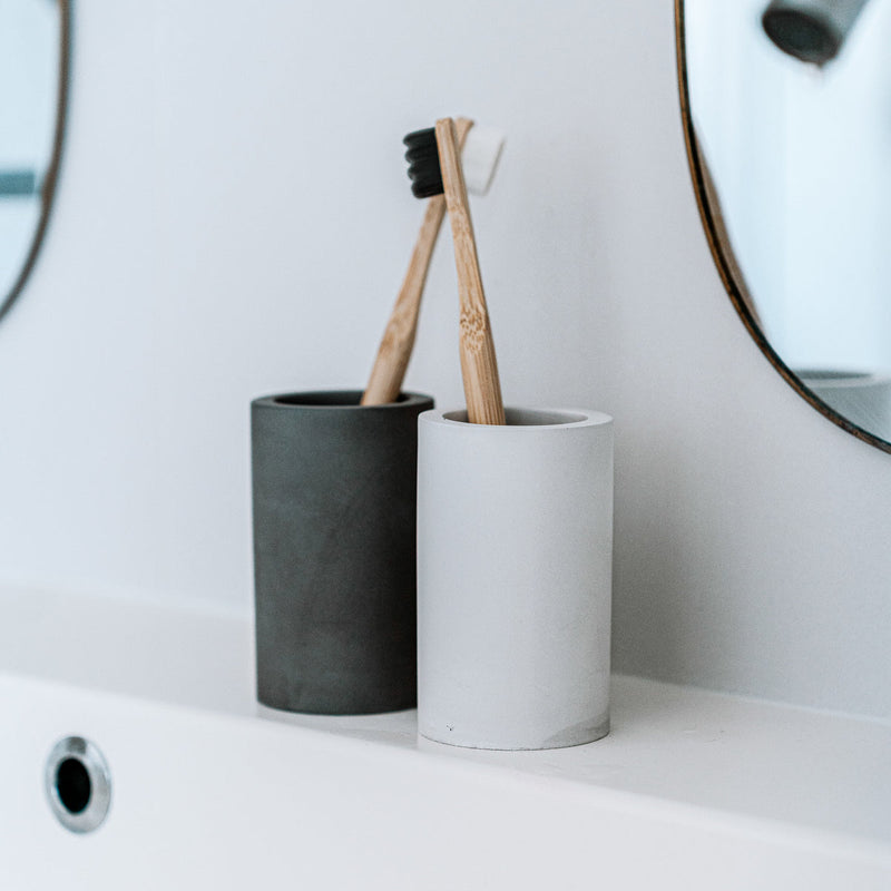 Porte Brosses À Dents En Pierre De Diatomite - 2 Coloris