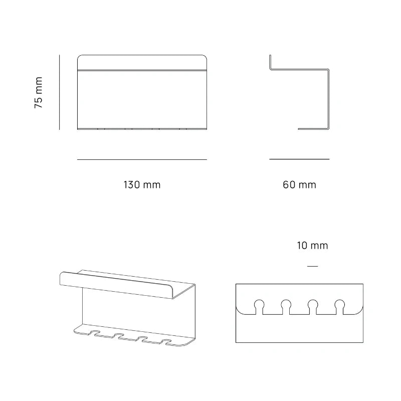 Portacepillos de Dientes - Radiante - Negro