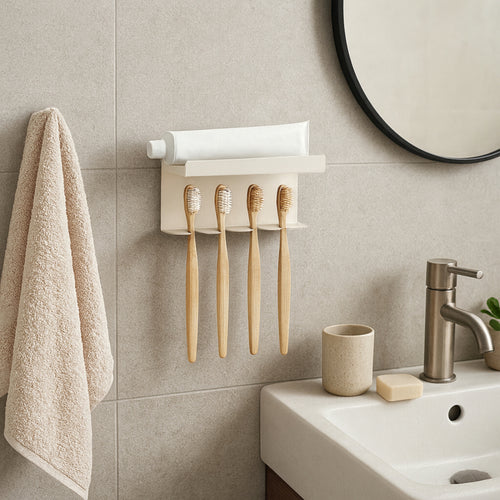 Porte Brosse À Dent Eclatant - Crème