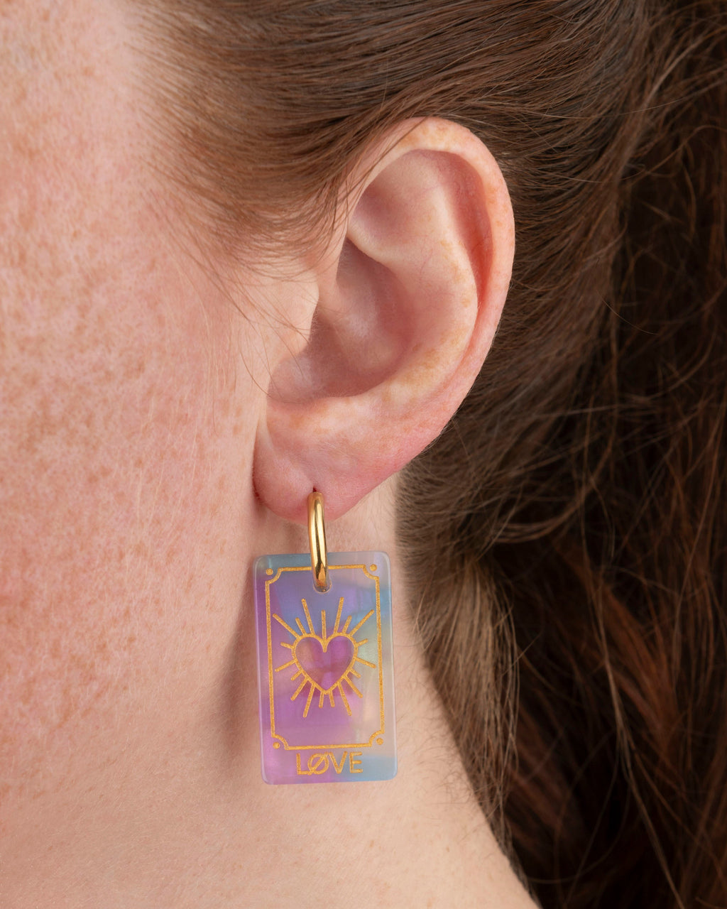 Boucles D'Oreilles Carte De Tarot - Sirène