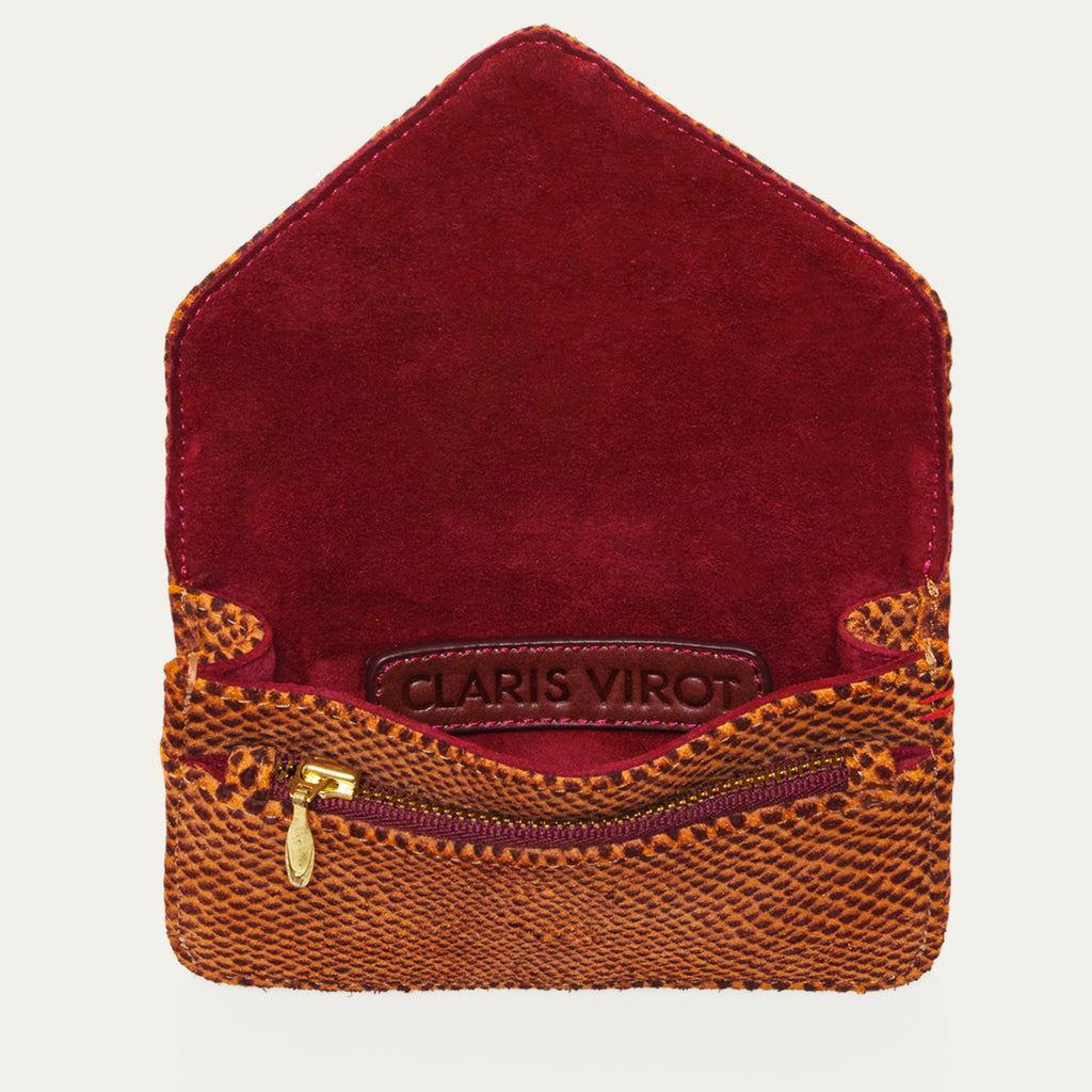 Porte Cartes Cuir Alex Veau Velours Sekhmet