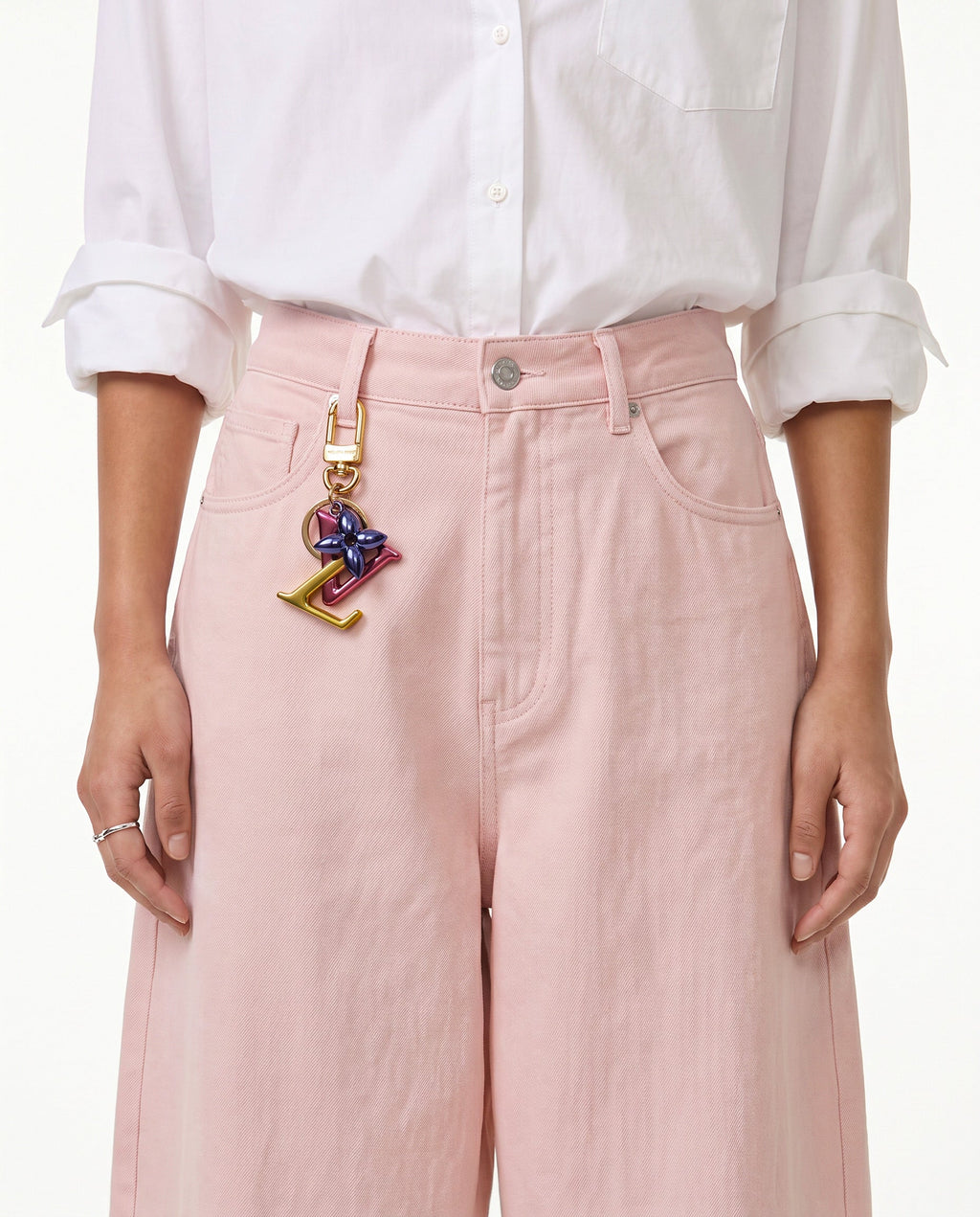Louis Vuitton LV Initials & Monogram Flower Keyring