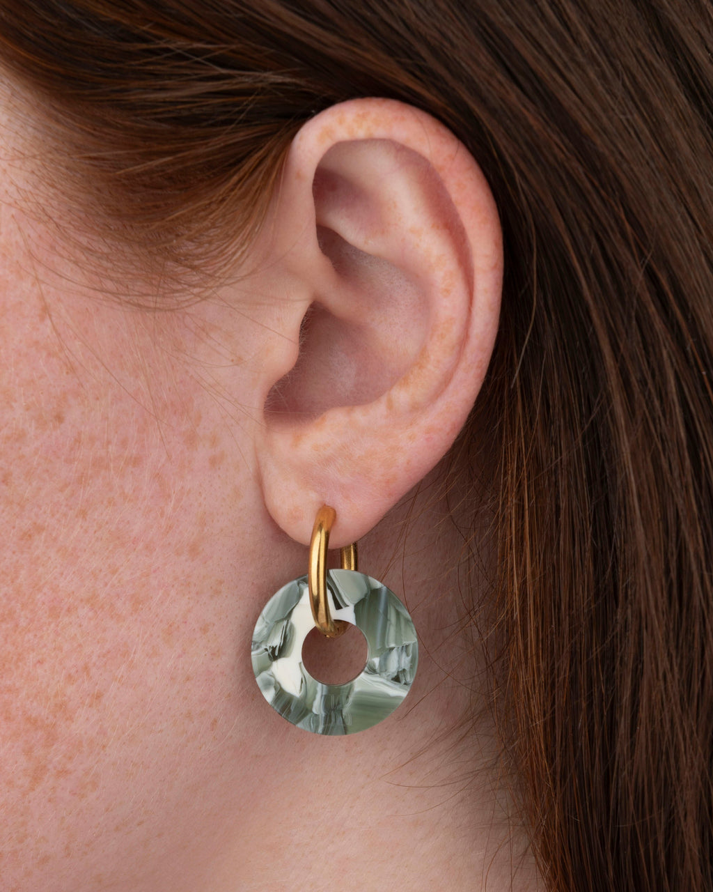Boucles D'Oreilles Donuts - Marbre
