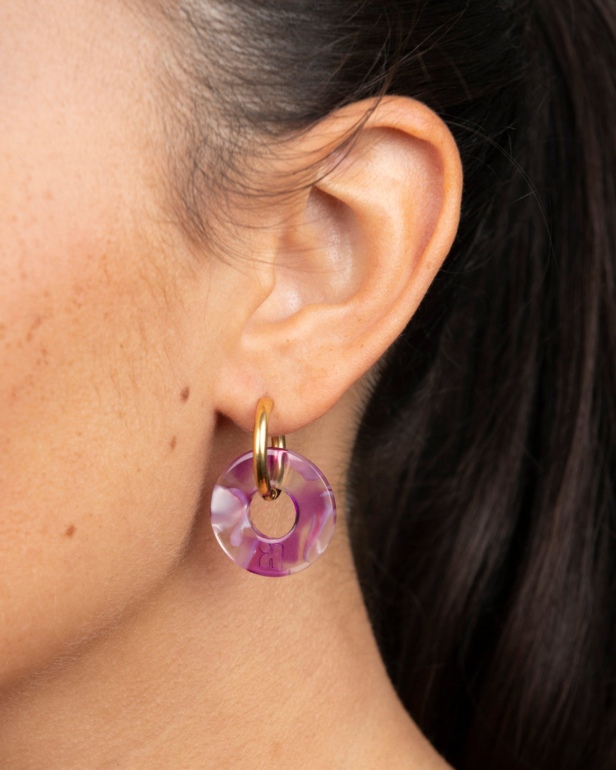 Boucles D'Oreilles Donuts - Pink