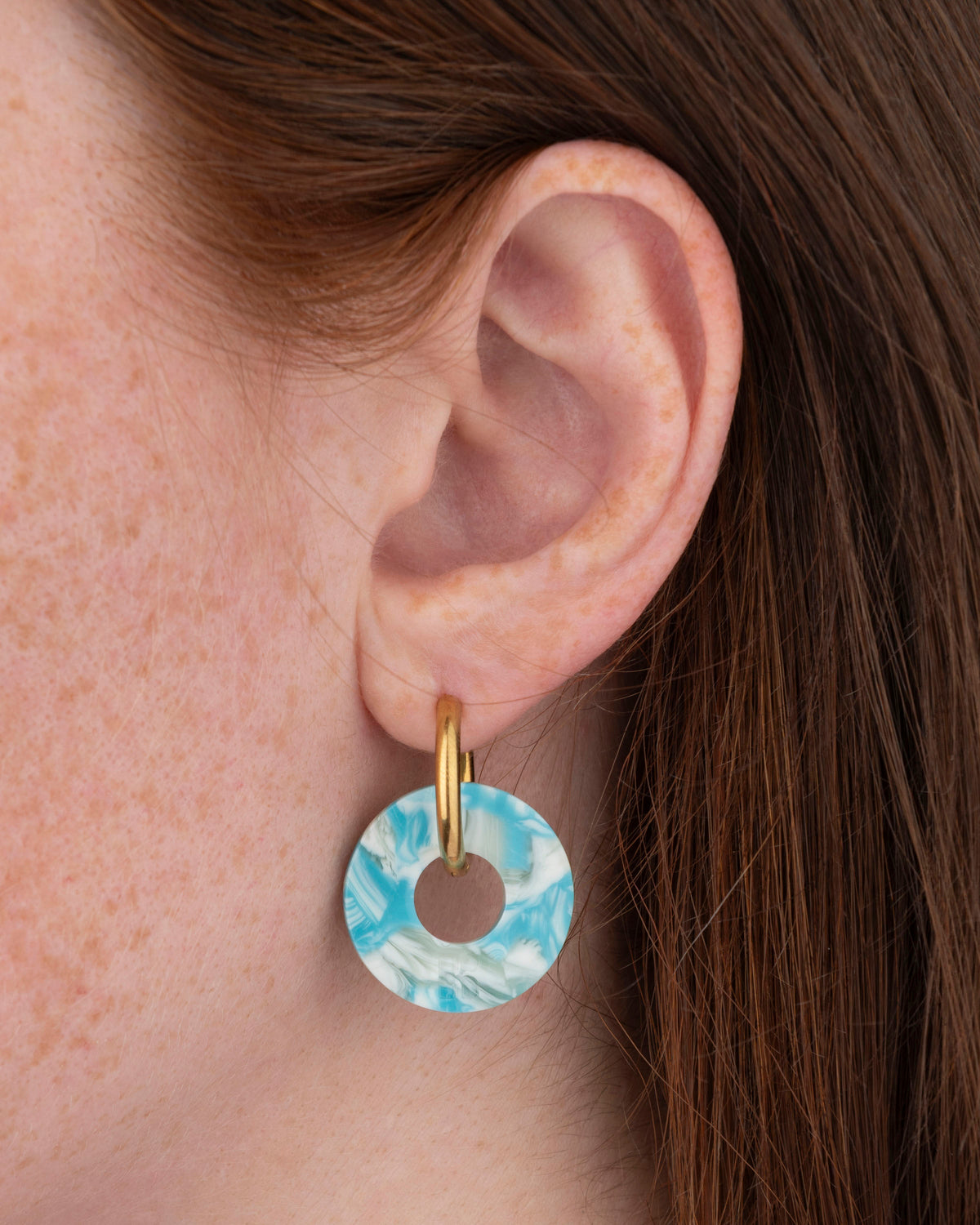 Boucles D'Oreilles Donuts - Turquoise