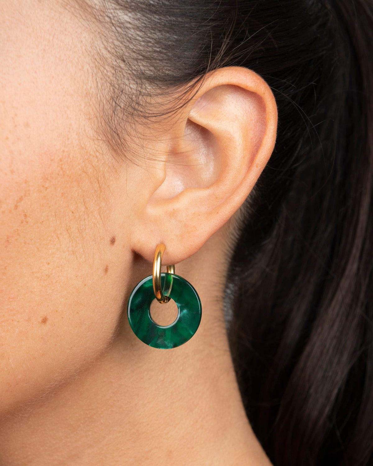 Boucles D'Oreilles Donuts - Vert