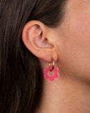 Pendientes Fleurette Bebé - Fucsia