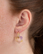 Boucles D'Oreilles Baby Fleurette - Rose Orangé