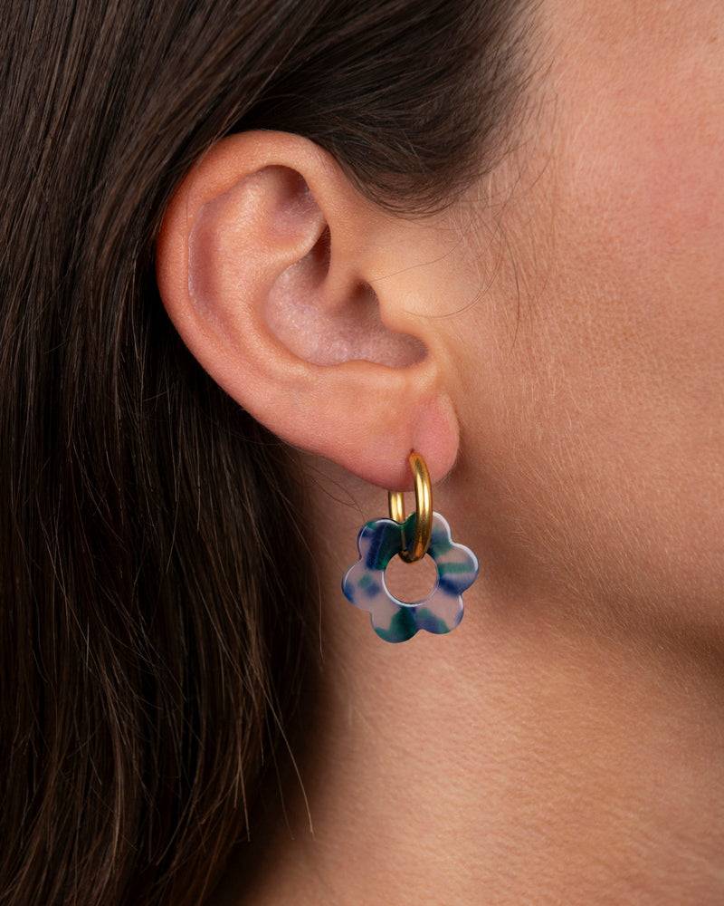 Baby Fleurette Earrings - Green
