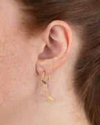 Boucles D'Oreilles Lune - Rose Orangé