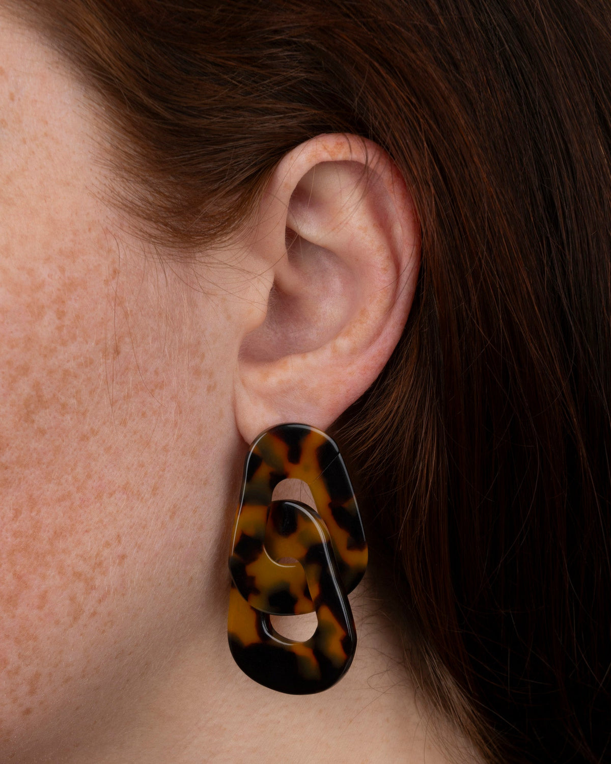 Maillon Earrings - Tortoiseshell