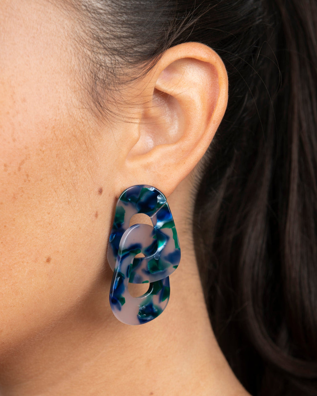 Boucles D'Oreilles Maillon - Verde