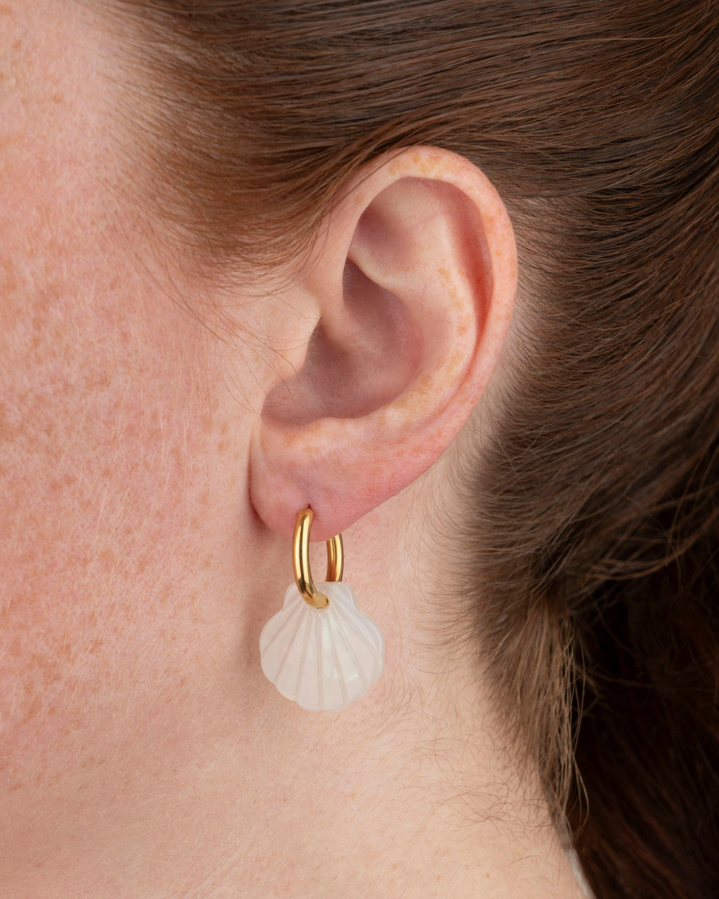Boucles D'Oreilles Baby Mermaid - Irisé Blanc