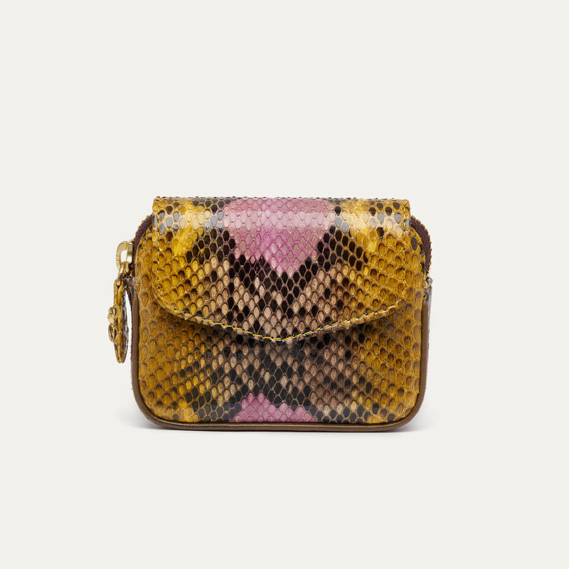 Hand-painted Python Karl Roche purse