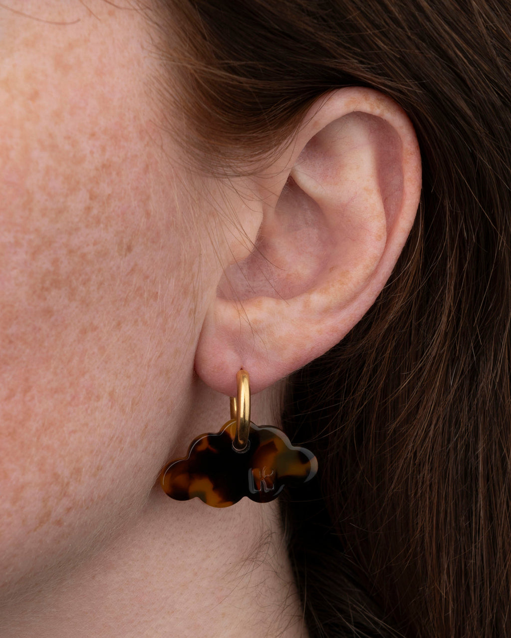 Boucles D'Oreilles Nuage - Écaille