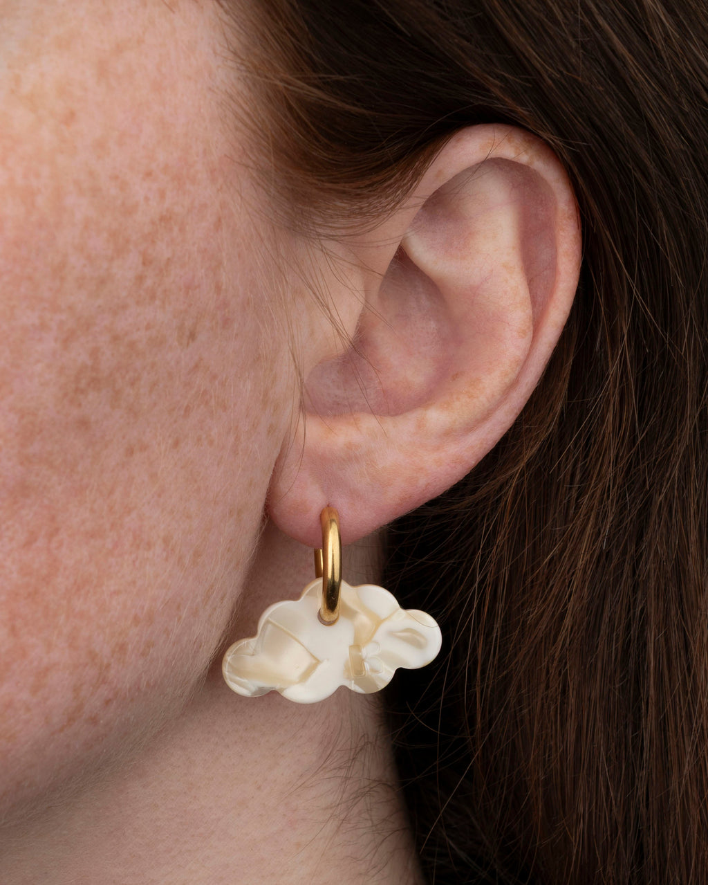 Boucles D'Oreilles Nuage - Nude