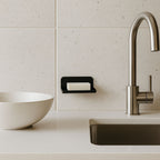Le Moussant - Porte-Savon Mural - Acier - Blanc Brillant