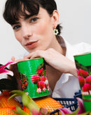 Pendientes Baby Fleurette - Verde Almendra