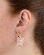 Boucles D'Oreilles Trèfle - Rose Orangé