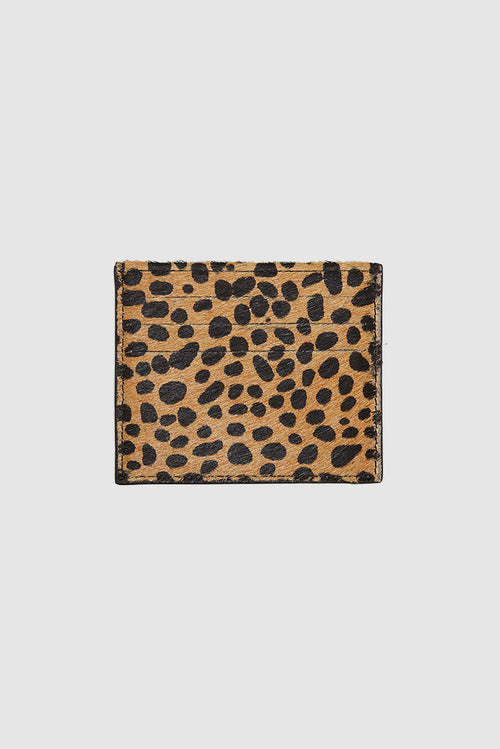 The Minis Cheetah Leather Card Case
