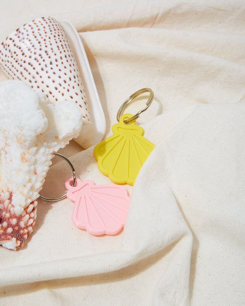 2X Shell Key Chain - Pink & Yellow