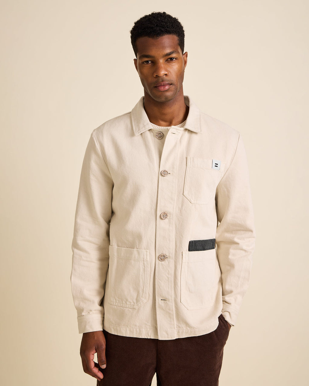 Denim-Worker-Jacke Off White