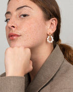 Boucles D'Oreilles Perles - Doré