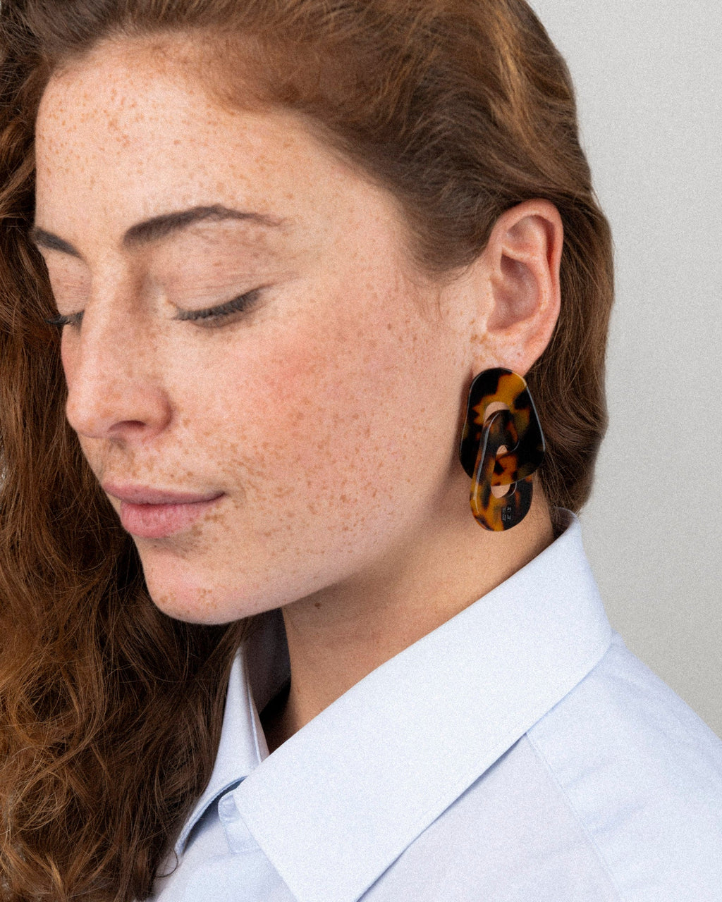Maillon Earrings - Tortoiseshell