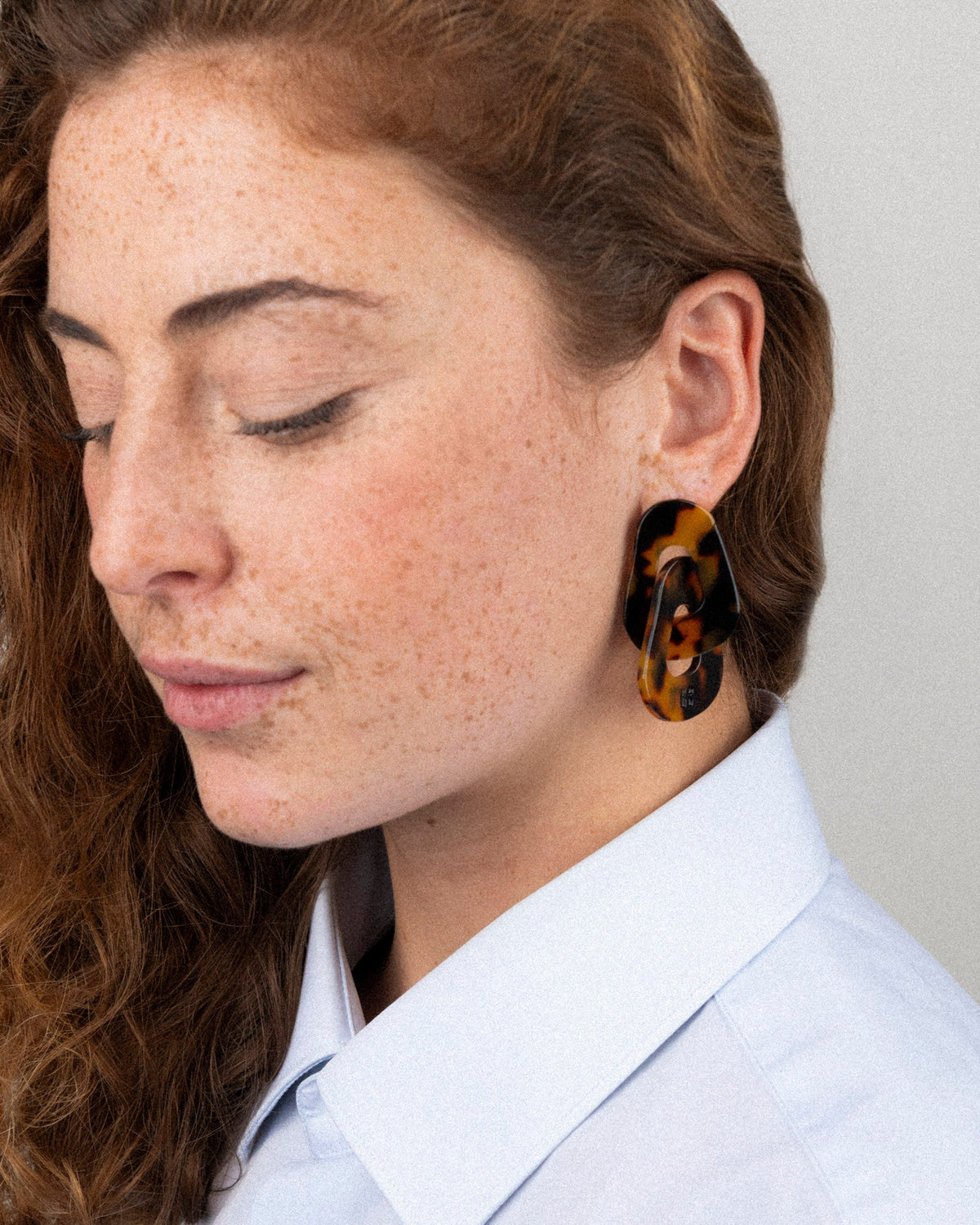 Maillon Earrings - Tortoiseshell