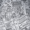 Aperçu des villes allemandes illustrées sur le poster géant à colorier