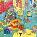 Poster "Kids Life" OMY entièrement colorié, vue globale des détails enfantins et colorés