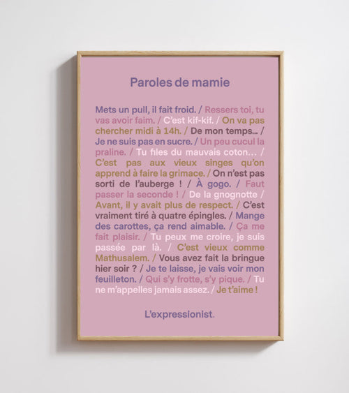 Poster - Paroles de mamie L'expressionist