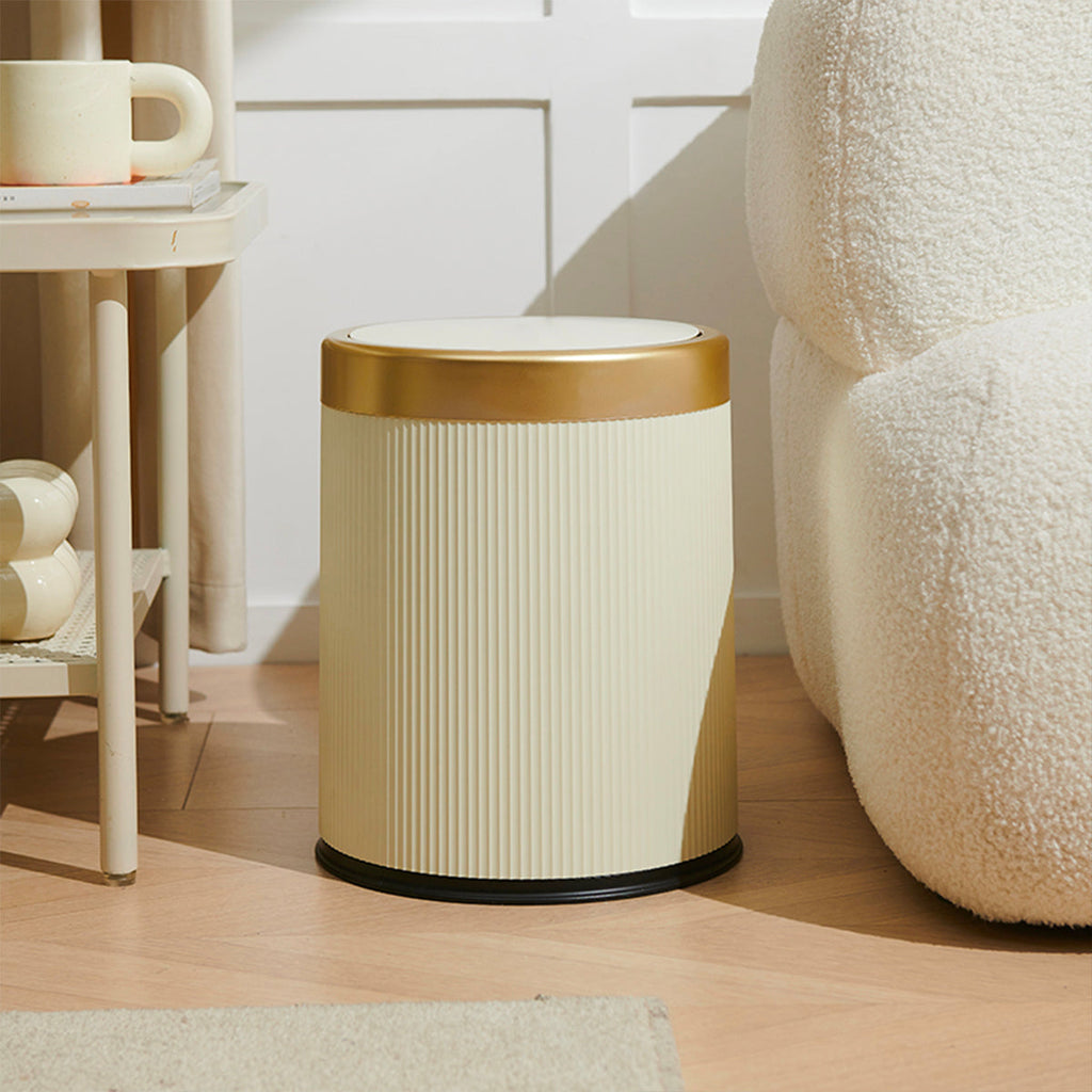 Poubelle De Salle De Bain Push Glint - 8L - Doré