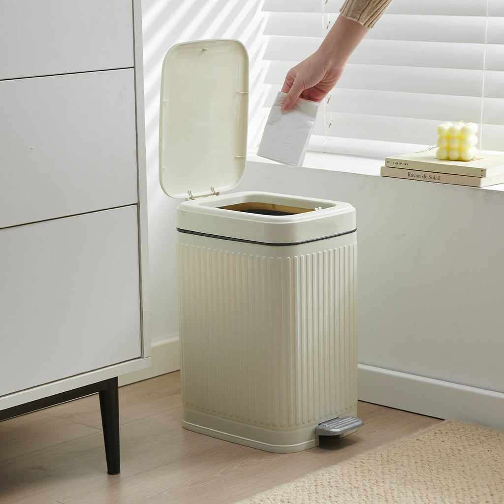 Poubelle À Pédale Aura - 10L - Blanc