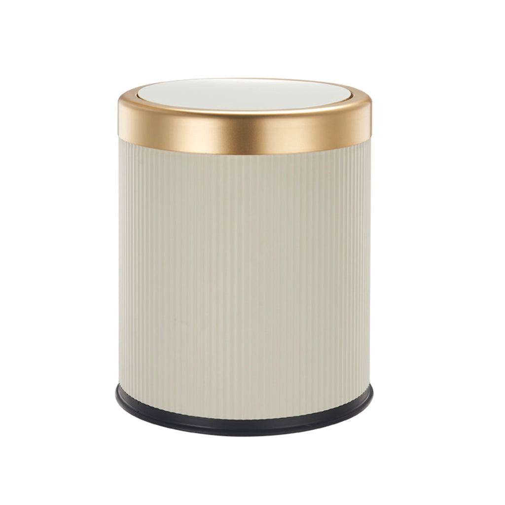 Glint - 3 Papeleras De Baño Push 8L - Plástico - Dorado