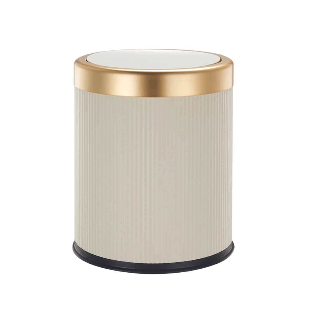 Glint - 3 Papeleras De Baño Push 8L - Plástico - Dorado