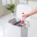 Poubelle De Tri Roulettes Valoris - 45L - Blanc
