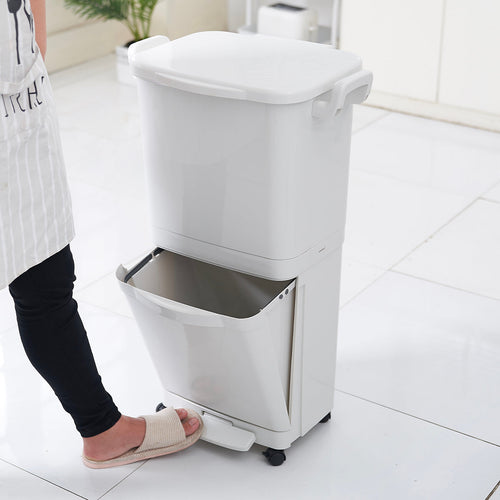 Poubelle De Tri Sélectif Avec Roulettes Valoris - 45L