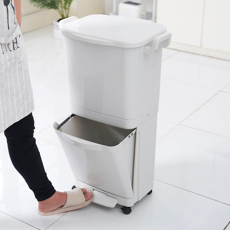 Poubelle De Tri Sélectif Avec Roulettes Valoris - 45L