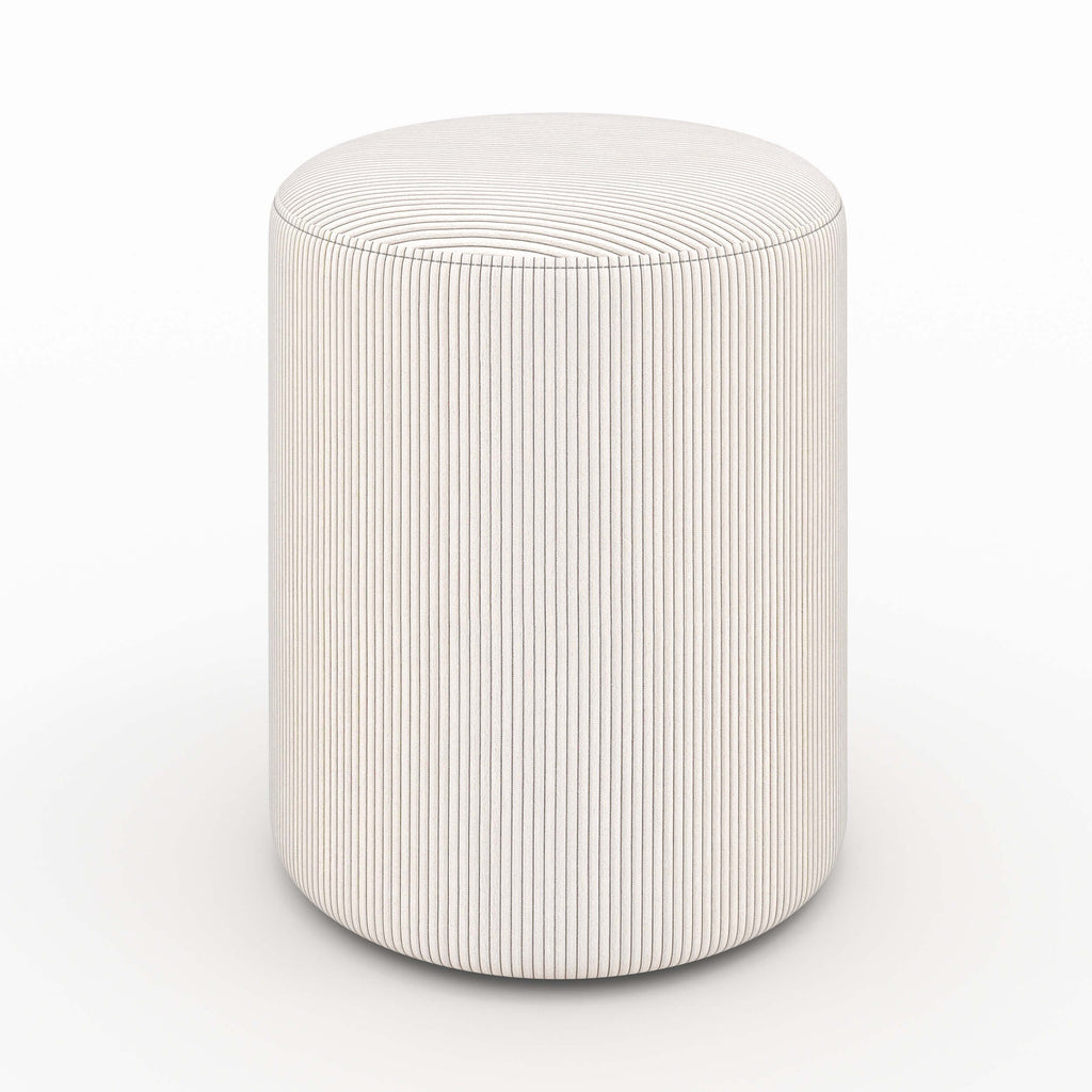 Lily - Puf redondo de pana beige