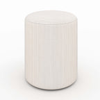 Lily - Puf redondo de pana beige
