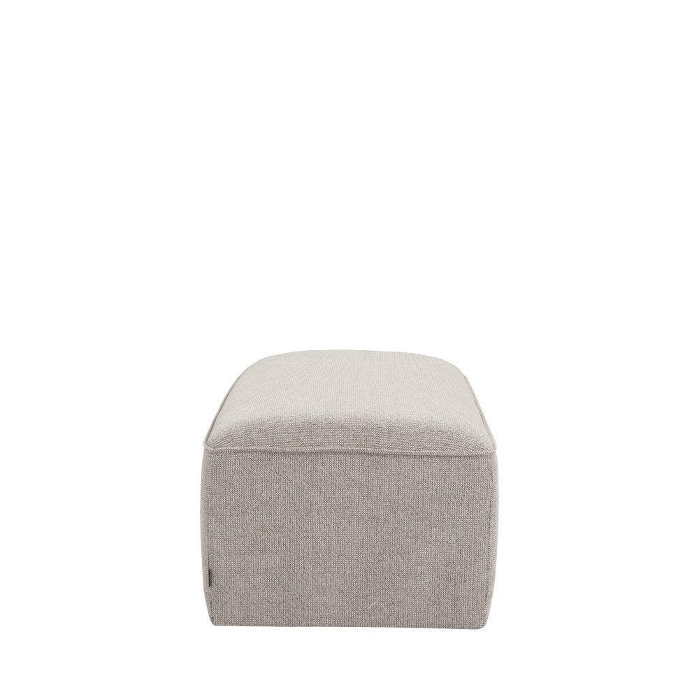 Noor - Puf para sofá modular - Tela - Natural jaspeado